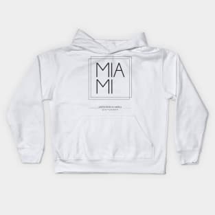 Miami city Minimal Typography Kids Hoodie